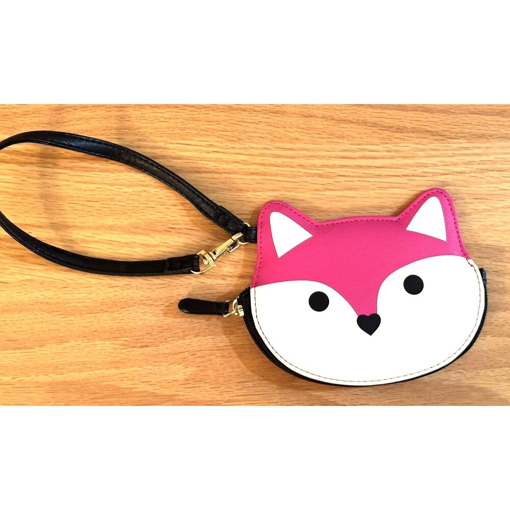 Betsey Johnson Pink Fox Credit Card Coin Purse Wristlet